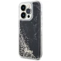 Etui Guess Liquid Glitter Marble na iPhone 14 Pro - czarne