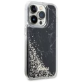 Etui Guess Liquid Glitter Marble na iPhone 14 Pro - czarne