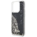 Etui Guess Liquid Glitter Marble na iPhone 14 Pro - czarne