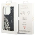 Etui Guess Liquid Glitter Marble na iPhone 14 Pro - czarne