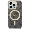 Etui Guess 4G MagSafe na iPhone 14 Pro - czarne