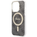 Etui Guess 4G MagSafe na iPhone 14 Pro - czarne