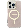 Etui Guess 4G MagSafe na iPhone 14 Pro - różowe