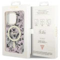 Etui Guess Flower MagSafe na iPhone 14 Pro - różowe