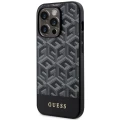 Etui Guess GCube Stripes MagSafe na iPhone 14 Pro - czarne