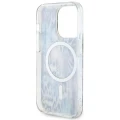 Etui Guess Leopard MagSafe na iPhone 14 Pro - niebieskie