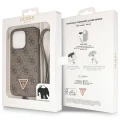 Etui Guess Crossbody 4G Metal Logo na iPhone 14 Pro - brązowe