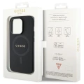Etui Guess Saffiano MagSafe na iPhone 14 Pro - czarne