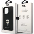 Etui Karl Lagerfeld Silicone Ikonik Metal Pin na iPhone 14 Pro - czarne