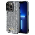 Etui Guess Sequin Script Metal na iPhone 14 Pro - srebrne