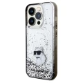 Etui Karl Lagerfeld Liquid Glitter Choupette na iPhone 14 Pro - przezroczyste