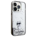 Etui Karl Lagerfeld Liquid Glitter Choupette na iPhone 14 Pro - przezroczyste