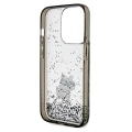 Etui Karl Lagerfeld Liquid Glitter Choupette na iPhone 14 Pro - przezroczyste