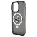 Etui Karl Lagerfeld Ring Stand Karl&Choupettte MagSafe na iPhone 14 Pro - czarne