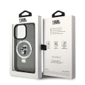 Etui Karl Lagerfeld Ring Stand Karl&Choupettte MagSafe na iPhone 14 Pro - czarne