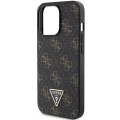 Etui Guess 4G Triangle Metal Logo na iPhone 14 Pro - czarne