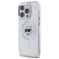 Etui Karl Lagerfeld IML Metal Choupette Head MagSafe na iPhone 14 Pro - białe