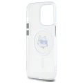 Etui Karl Lagerfeld IML Metal Choupette Head MagSafe na iPhone 14 Pro - białe