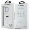 Etui Karl Lagerfeld IML Metal Choupette Head MagSafe na iPhone 14 Pro - białe