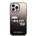 Etui Karl Lagerfeld Gradient Ikonik Karl & Choupette na iPhone 14 Pro 6,1" - czarne