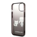 Etui Karl Lagerfeld Gradient Ikonik Karl & Choupette na iPhone 14 Pro 6,1" - czarne