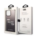 Etui Karl Lagerfeld Gradient Ikonik Karl & Choupette na iPhone 14 Pro 6,1" - czarne