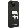 Etui Karl Lagerfeld Saffiano Karl's Head Patch na iPhone 14 Plus - czarne
