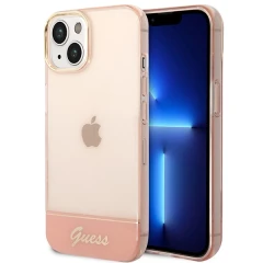 Etui Guess Translucent na iPhone 14 Plus - różowe