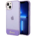 Etui Guess Translucent na iPhone 14 Plus - fioletowe