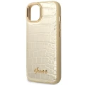 Etui Guess Croco Collection na iPhone 14 Plus - złote