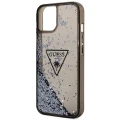 Etui Guess Liquid Glitter Palm Collection na iPhone 14 Plus - czarne