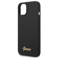 Etui Guess Silicone Vintage Gold Logo na iPhone 14 Plus - czarne