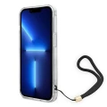 Etui Guess 4G Print Strap na iPhone 14 Plus - brązowe