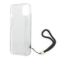 Etui Guess 4G Print Strap na iPhone 14 Plus - brązowe