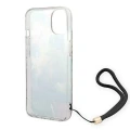 Etui Guess Flower Strap na iPhone 14 Plus - niebieskie