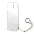 Etui Guess Flower Strap na iPhone 14 Plus - fioletowe