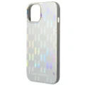 Etui Karl Lagerfeld Monogram Iridescent na iPhone 14 Plus - srebrne