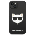 Etui Karl Lagerfeld Silicone Choupette Head MagSafe na iPhone 14 Plus - czarne