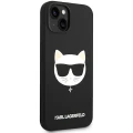 Etui Karl Lagerfeld Silicone Choupette Head MagSafe na iPhone 14 Plus - czarne