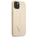 Etui Guess Saffiano Triangle Logo na iPhone 14 Plus - beżowe