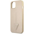 Etui Guess Saffiano Triangle Logo na iPhone 14 Plus - beżowe