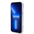 Etui Guess Metal Outline MagSafe na iPhone 14 Plus - niebieskie