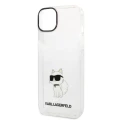 Etui Karl Lagerfeld Ikonik Choupette na iPhone 14 Plus - przezroczyste