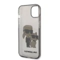 Etui Karl Lagerfeld Glitter Karl&Choupette na iPhone 14 Plus - czarne