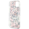 Etui Guess Flower MagSafe na iPhone 14 Plus - różowe