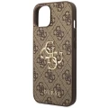 Etui Guess 4G Big Metal Logo na iPhone 14 - brązowe