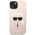 Etui Karl Lagerfeld Silicone Karl's Head MagSafe na iPhone 14 - jasnoróżowe