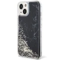 Etui Guess Liquid Glitter Marble na iPhone 14 - czarne