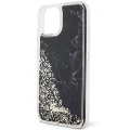 Etui Guess Liquid Glitter Marble na iPhone 14 - czarne
