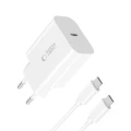 Ładowarka sieciowa Tech-Protect NC20W PD20W USB-C z kablem USB-C - biała